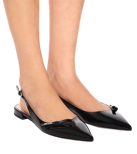 prada leather sole flat